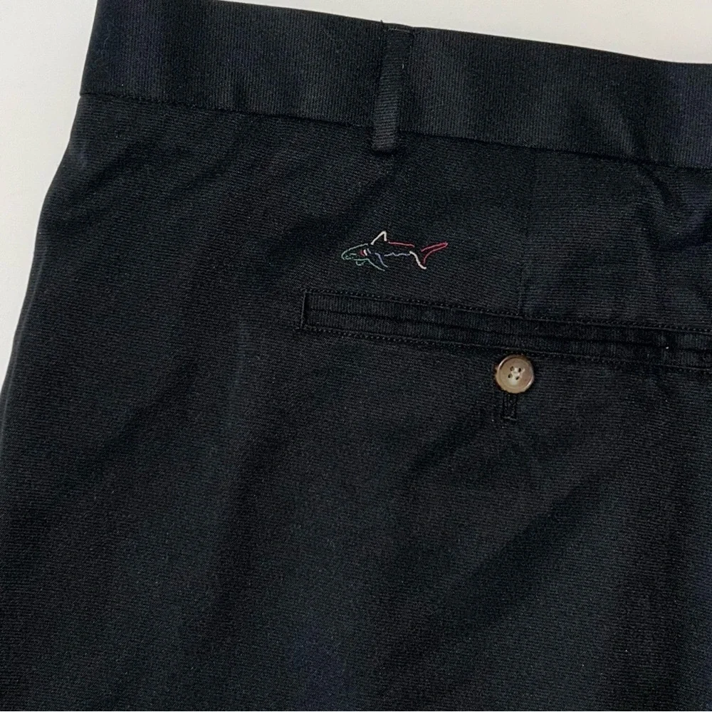 NWT Greg Norman mens HUSKY STOCKY sizing black‎ cuffed dress pants size W60, L30